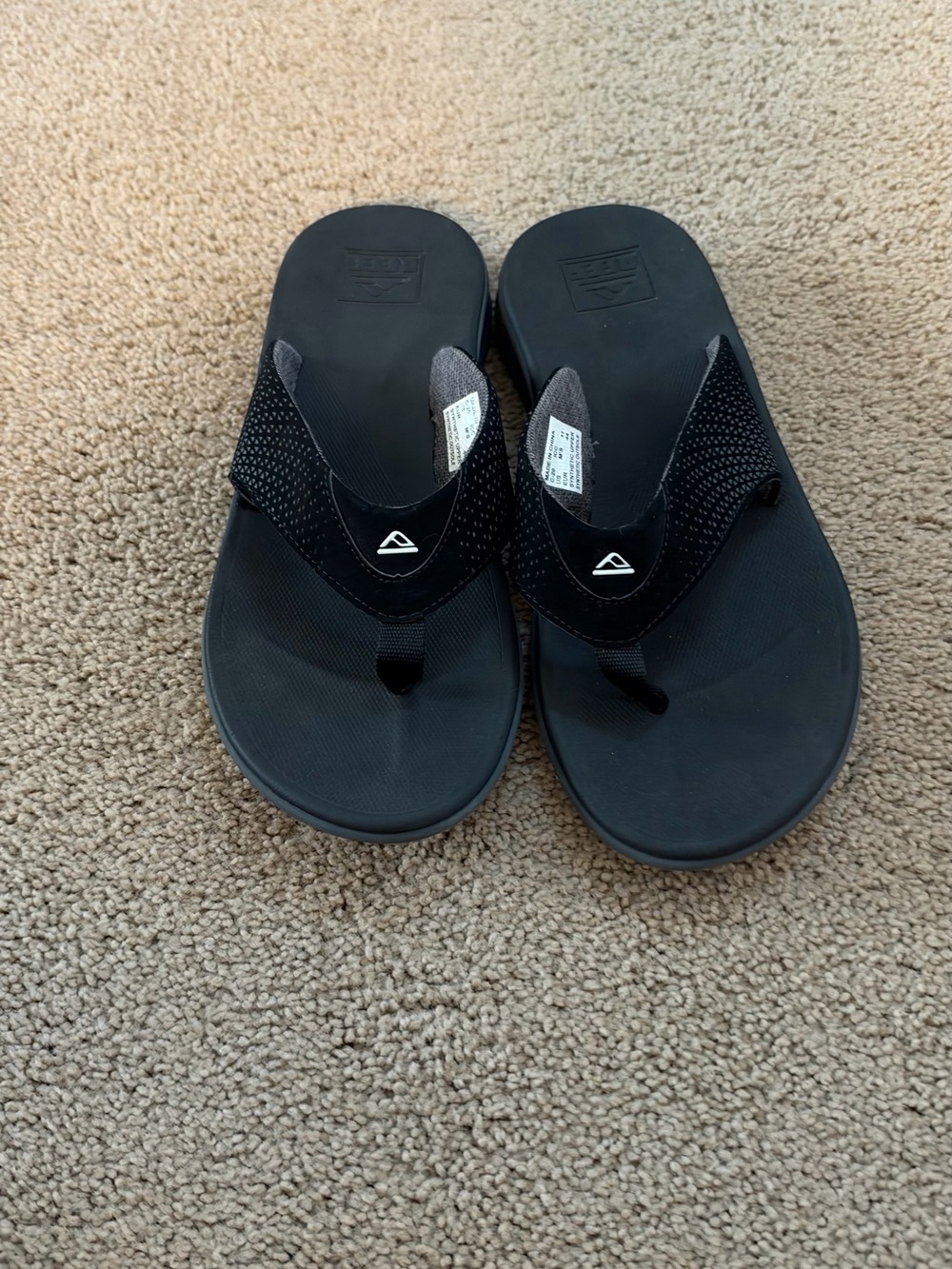Reef Black Men's Flip Flops NWOT